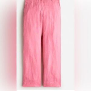 NWT J. Crew Ingrid Linen pants in Pink Sz 8 retailed at $148
